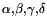 $ \alpha , \beta , \gamma , \delta $